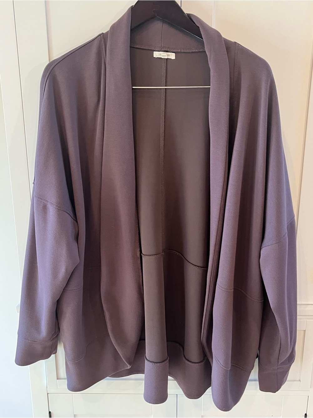 Maurices Draped Open Cardigan - Plum